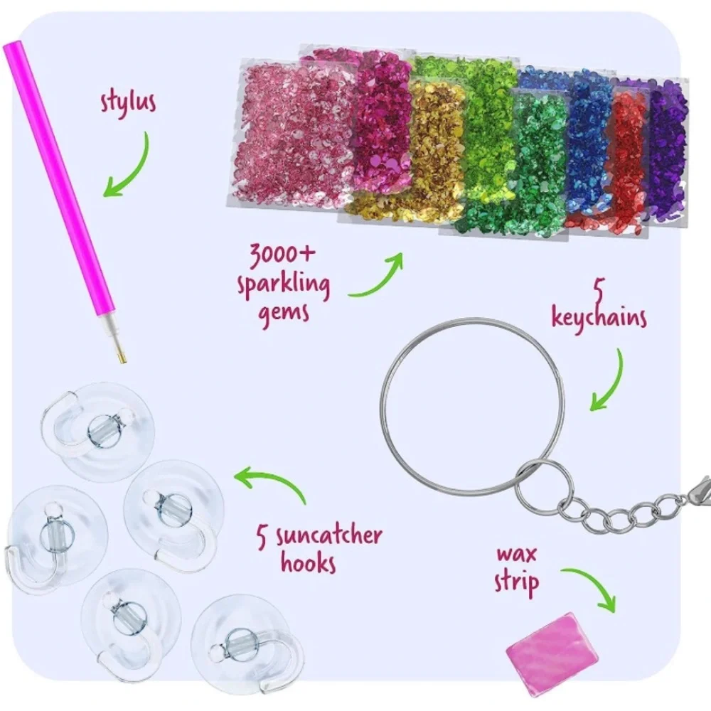 Gem Art, Kids Diamond Painting Kit for Kids - Big 5D Gems - Arts and Crafts